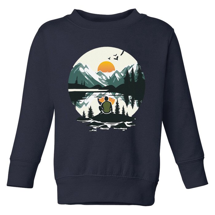 Nature Happy Place Toddler Sweatshirt