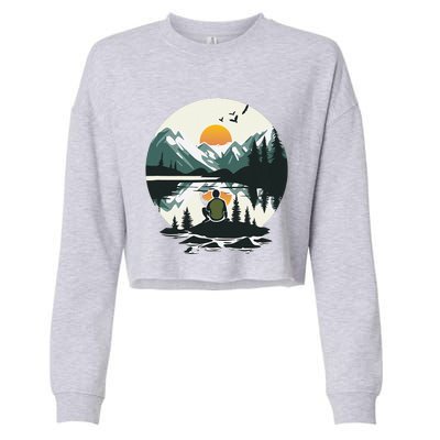 Nature Happy Place Cropped Pullover Crew