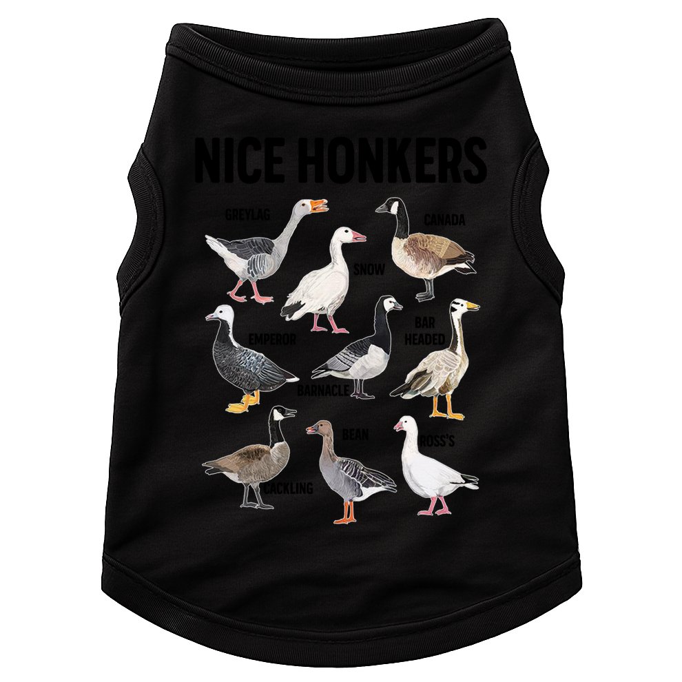 Nice Honker Pun Adult Joke Funny Bird Lover Birdwatcher Gift Doggie Tank