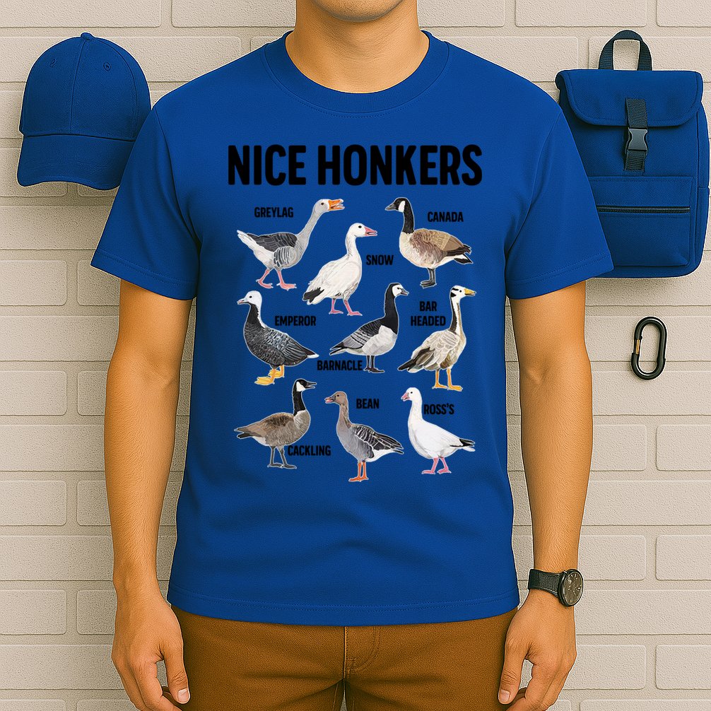 Nice Honker Pun Adult Joke Funny Bird Lover Birdwatcher Gift T-Shirt