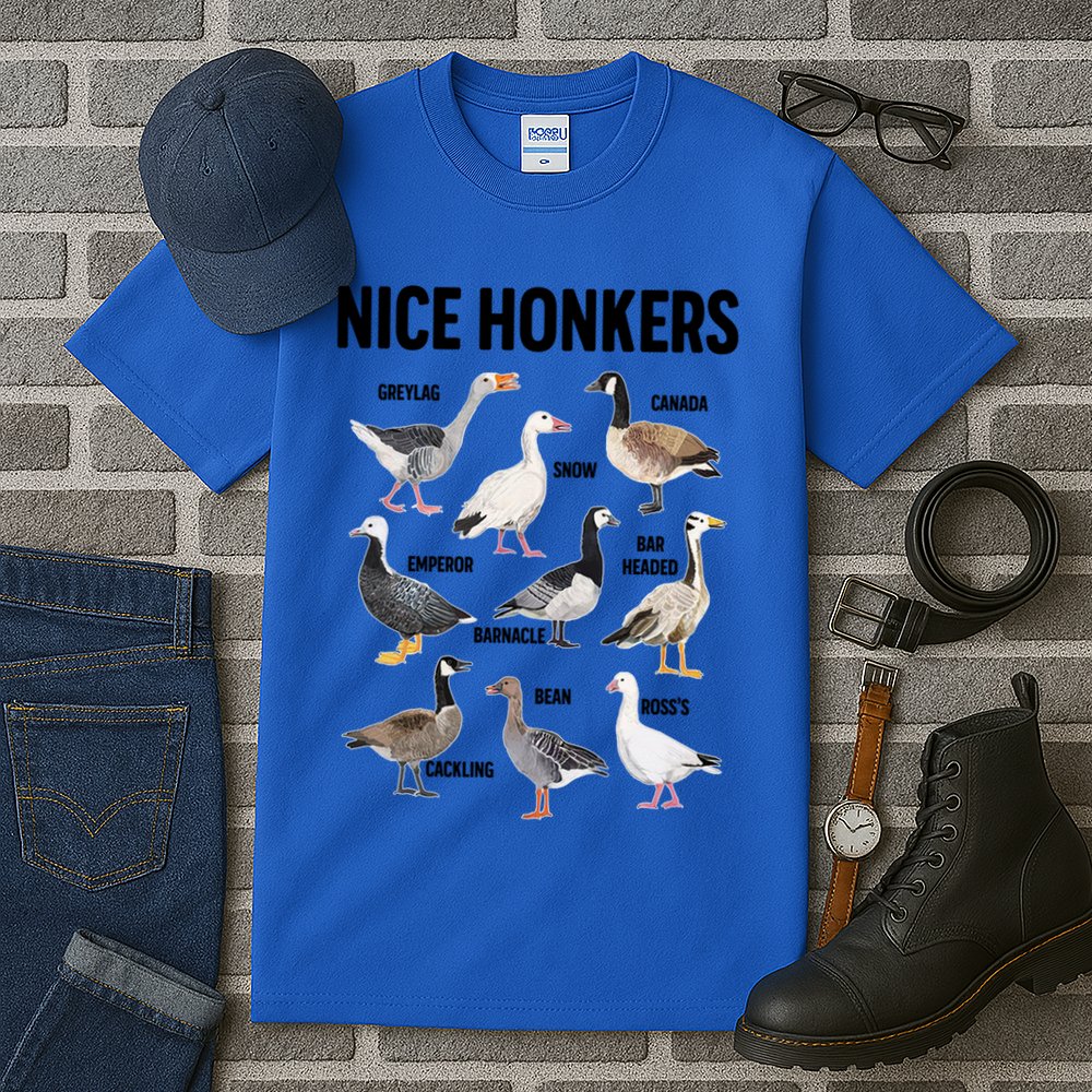 Nice Honker Pun Adult Joke Funny Bird Lover Birdwatcher Gift Tall T-Shirt