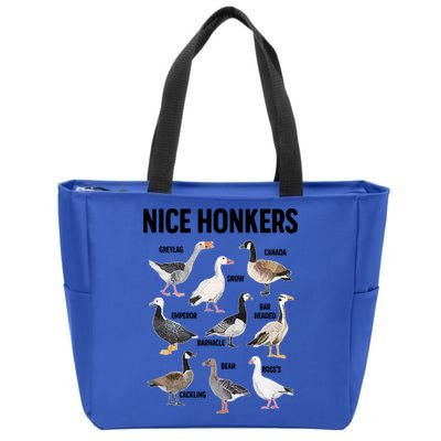 Nice Honker Pun Adult Joke Funny Bird Lover Birdwatcher Gift Zip Tote Bag