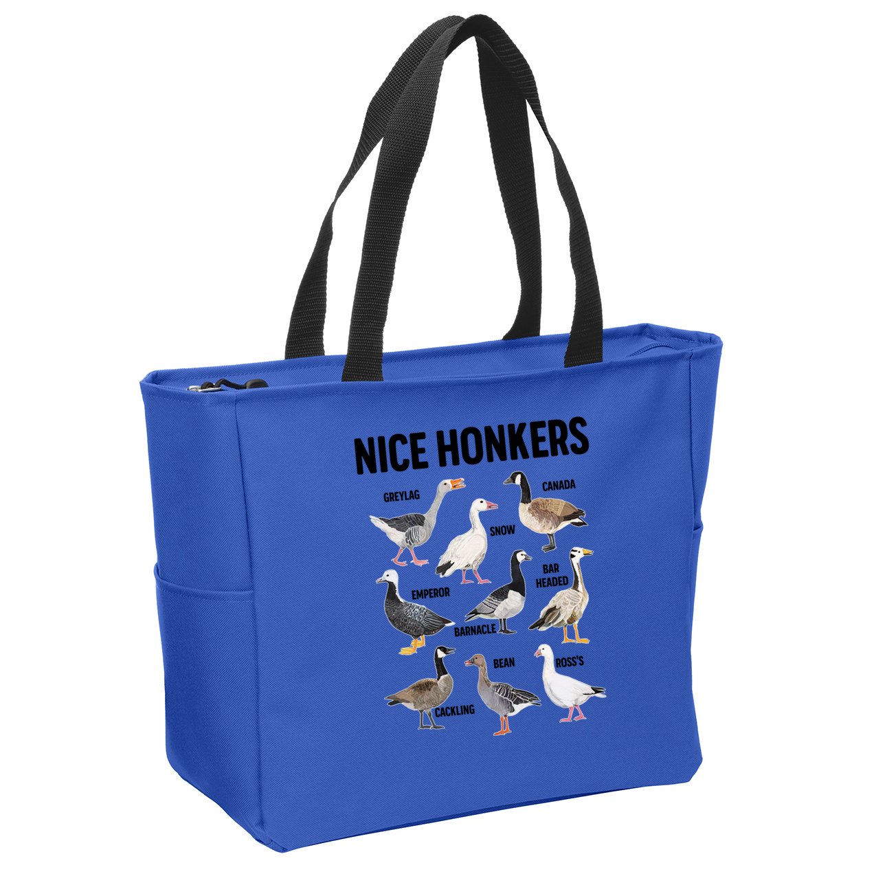 Nice Honker Pun Adult Joke Funny Bird Lover Birdwatcher Gift Zip Tote Bag