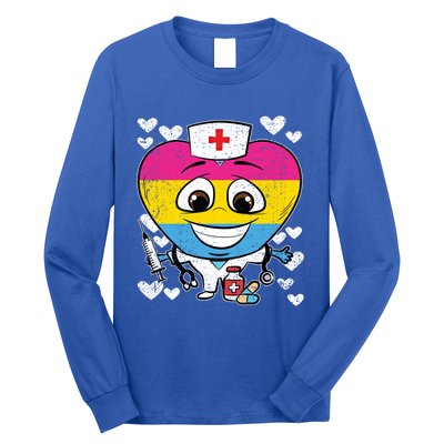 Nurse Heart Pansexual Lgbtq Pride Rn Lpn Nursing Student Gift Long Sleeve Shirt