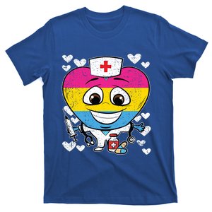 Nurse Heart Pansexual Lgbtq Pride Rn Lpn Nursing Student Gift T-Shirt