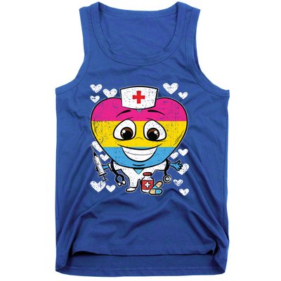 Nurse Heart Pansexual Lgbtq Pride Rn Lpn Nursing Student Gift Tank Top