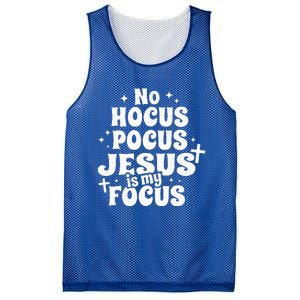 No Hocus Pocus Jesus Is My Focus Mesh Reversible Basketball Jersey Tank