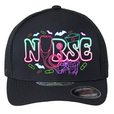 Nurse Halloween Pumpkin Spooky Flexfit Unipanel Trucker Cap