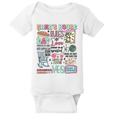 Nanas House Rules Expect To Be Spoiled Baby Bodysuit