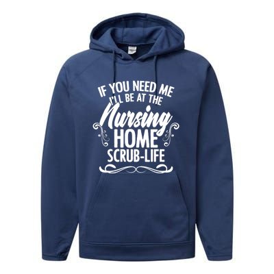 Nursing Homes Retiret Homes Caregiver Nursing Assistant Funny Gift Performance Fleece Hoodie