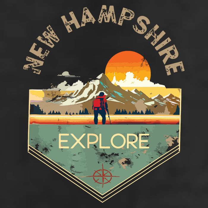 New Hampshire Retro Vintage Hiking Apparel Souvenir Beanie