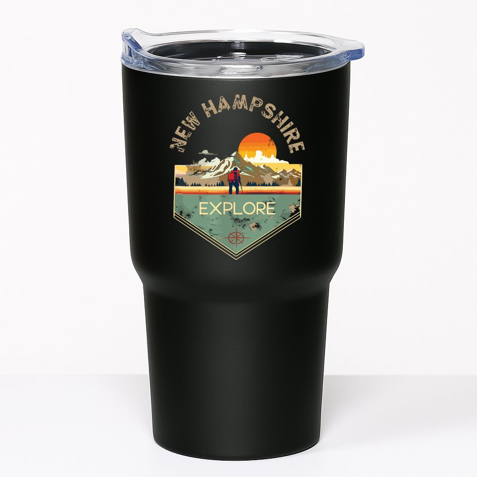 New Hampshire Retro Vintage Hiking Apparel Souvenir Tumbler