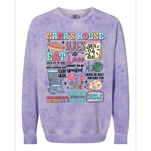 Nanas House Rules Expect To Be Spoiled Colorblast Crewneck Sweatshirt