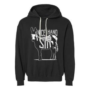 Nice Hand Sir Donkey Poker Funny Gambling Garment-Dyed Fleece Hoodie