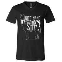 Nice Hand Sir Donkey Poker Funny Gambling V-Neck T-Shirt