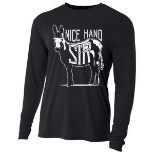 Nice Hand Sir Donkey Poker Funny Gambling Cooling Performance Long Sleeve Crew