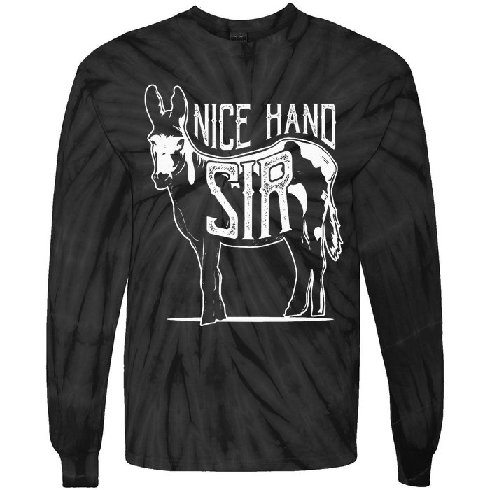 Nice Hand Sir Donkey Poker Funny Gambling Tie-Dye Long Sleeve Shirt