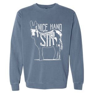 Nice Hand Sir Donkey Poker Funny Gambling Garment-Dyed Sweatshirt