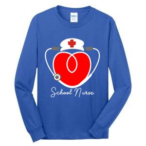 Nurse Heart Stethoscope For School Nurse Halloween Great Gift Tall Long Sleeve T-Shirt