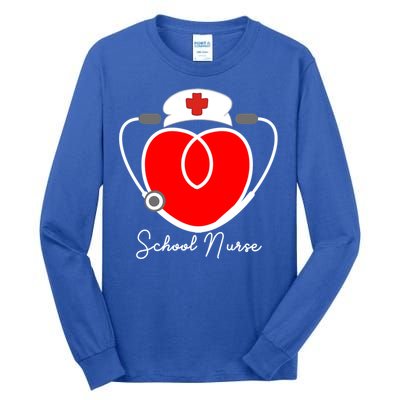 Nurse Heart Stethoscope For School Nurse Halloween Great Gift Tall Long Sleeve T-Shirt