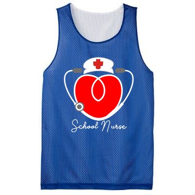 Nurse Heart Stethoscope For School Nurse Halloween Great Gift Mesh Reversible Basketball Jersey Tank