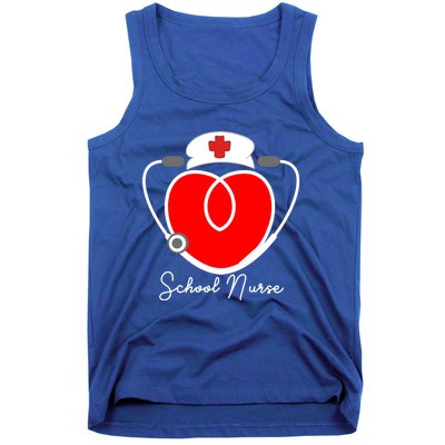 Nurse Heart Stethoscope For School Nurse Halloween Great Gift Tank Top