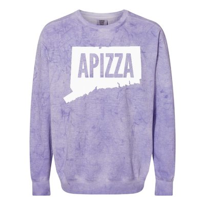 New Haven Style Apizza In Connecticut Colorblast Crewneck Sweatshirt