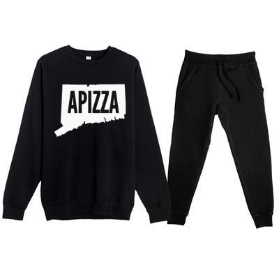 New Haven Style Apizza In Connecticut Premium Crewneck Sweatsuit Set