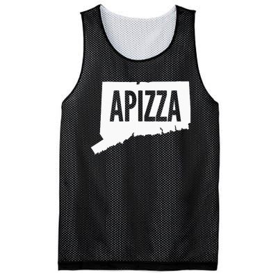 New Haven Style Apizza In Connecticut Mesh Reversible Basketball Jersey Tank