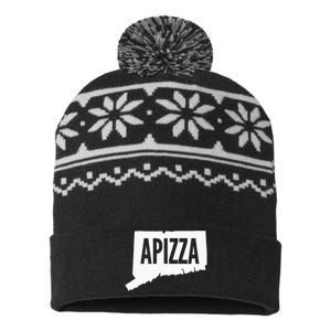 New Haven Style Apizza In Connecticut USA-Made Snowflake Beanie