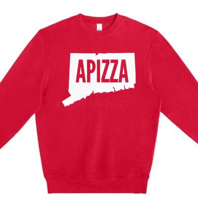 New Haven Style Apizza In Connecticut Premium Crewneck Sweatshirt