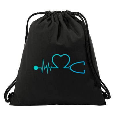 Nurse Heartbeat Stethoscope Gift Drawstring Bag