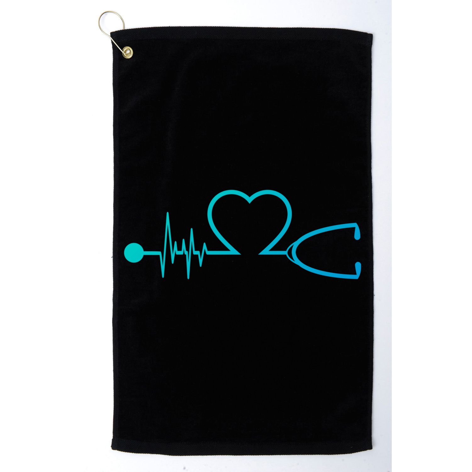 Nurse Heartbeat Stethoscope Gift Golf Towel