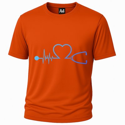 Nurse Heartbeat Stethoscope Gift Cooling Performance Crew T-Shirt