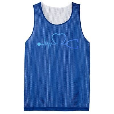 Nurse Heartbeat Stethoscope Gift Mesh Reversible Basketball Jersey Tank