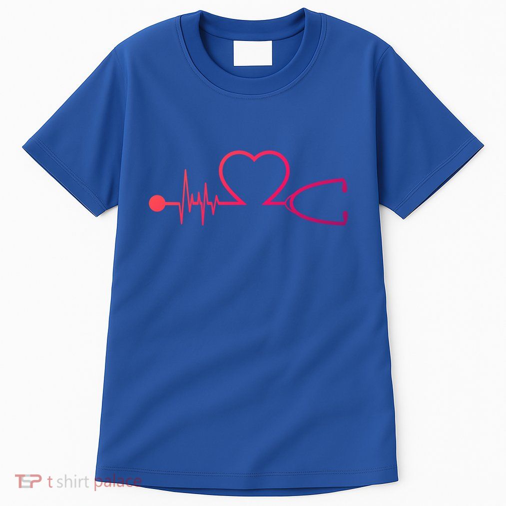 Nurse Heartbeat Stethoscope Gift Tall T-Shirt