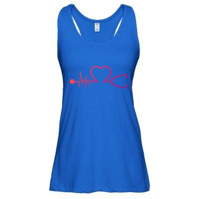 Nurse Heartbeat Stethoscope Gift Ladies Essential Flowy Tank