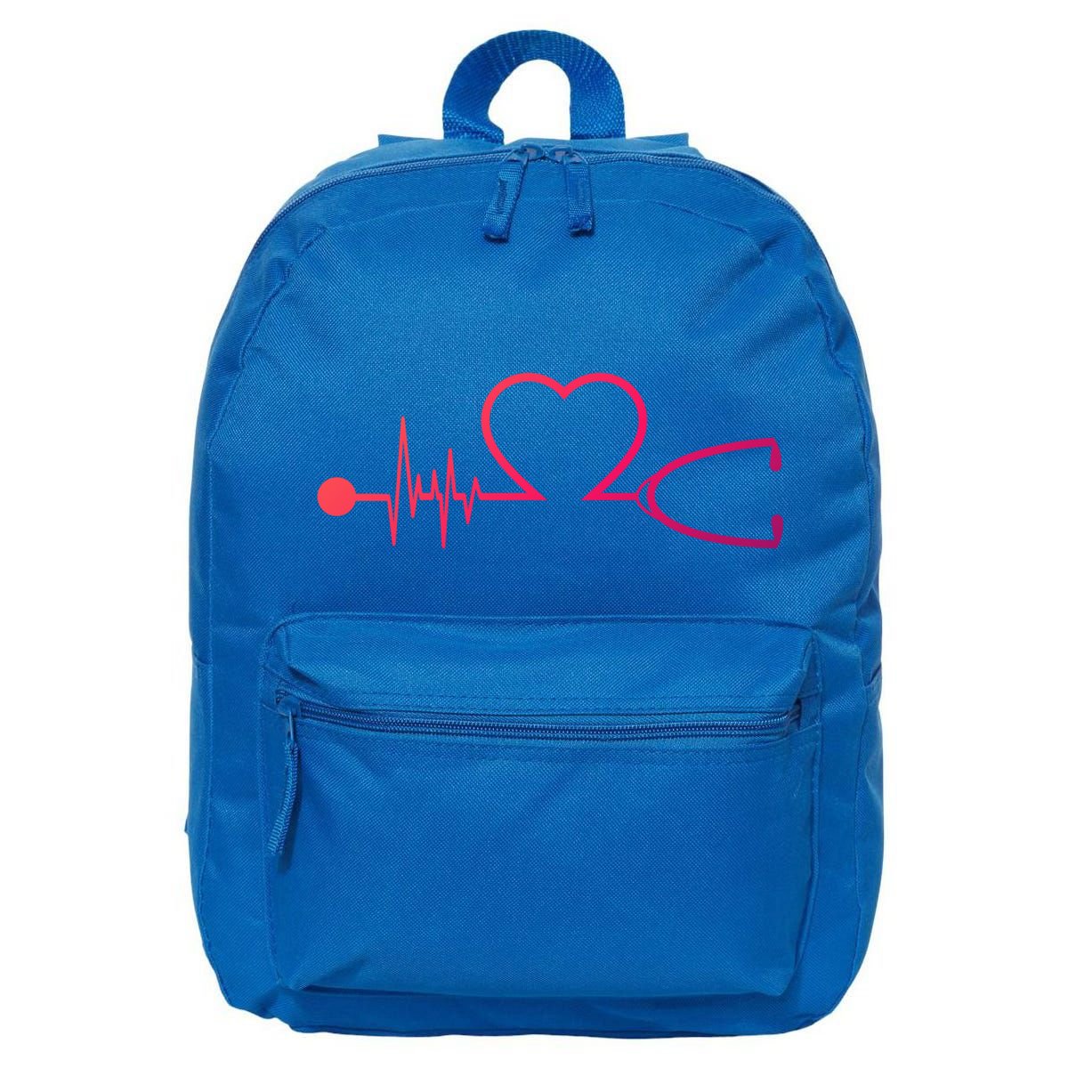 Nurse Heartbeat Stethoscope Gift 16 in Basic Backpack