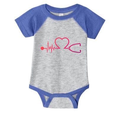 Nurse Heartbeat Stethoscope Gift Infant Baby Jersey Bodysuit