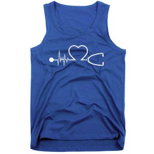 Nurse Heartbeat Stethoscope Gift Tank Top