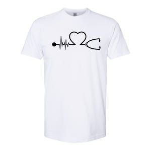 Nurse Heartbeat Stethoscope Gift Softstyle CVC T-Shirt