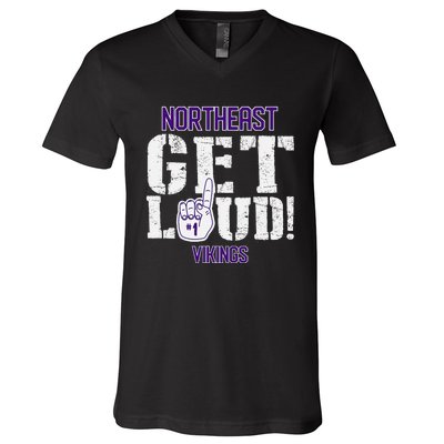 Northeast High School Get Loud Vikings V-Neck T-Shirt