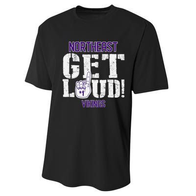 Northeast High School Get Loud Vikings Performance Sprint T-Shirt