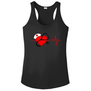 Nurse Heartbeat Stethoscope Cool Gift Ladies PosiCharge Competitor Racerback Tank