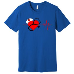 Nurse Heartbeat Stethoscope Cool Gift Premium T-Shirt