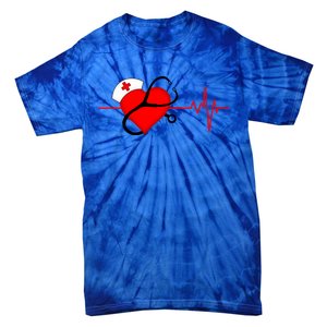 Nurse Heartbeat Stethoscope Cool Gift Tie-Dye T-Shirt