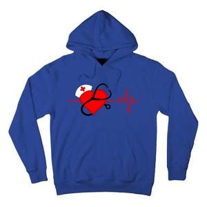 Nurse Heartbeat Stethoscope Cool Gift Tall Hoodie