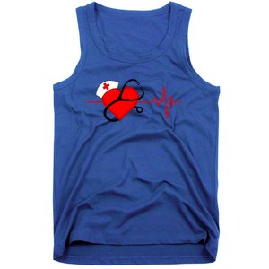 Nurse Heartbeat Stethoscope Cool Gift Tank Top