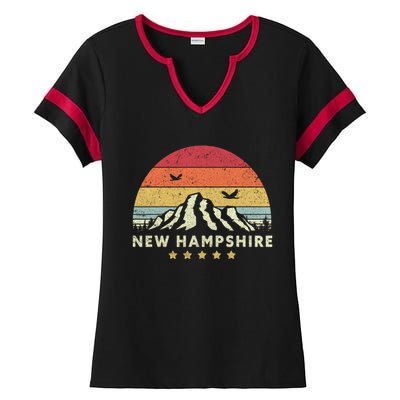 New Hampshire Shirt. Retro Style NH, USA Ladies Halftime Notch Neck Tee