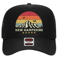 New Hampshire Shirt. Retro Style NH, USA High Crown Mesh Back Trucker Hat